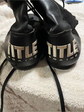 TITLE Boxing Black Lace-Up Boxing Shoes11